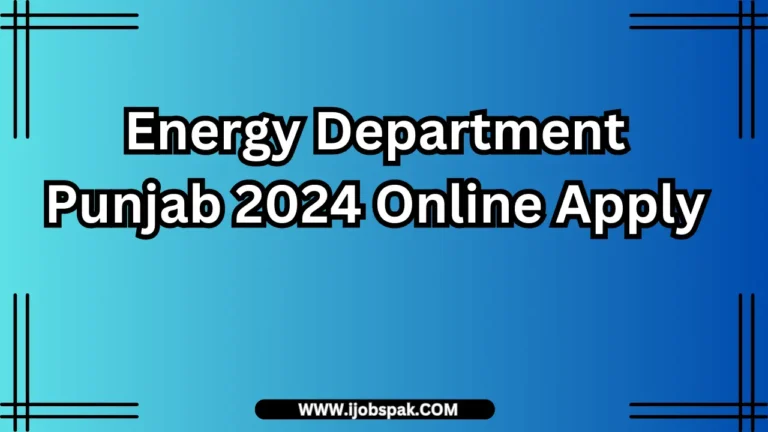 Energy Department Punjab 2024 Online Apply