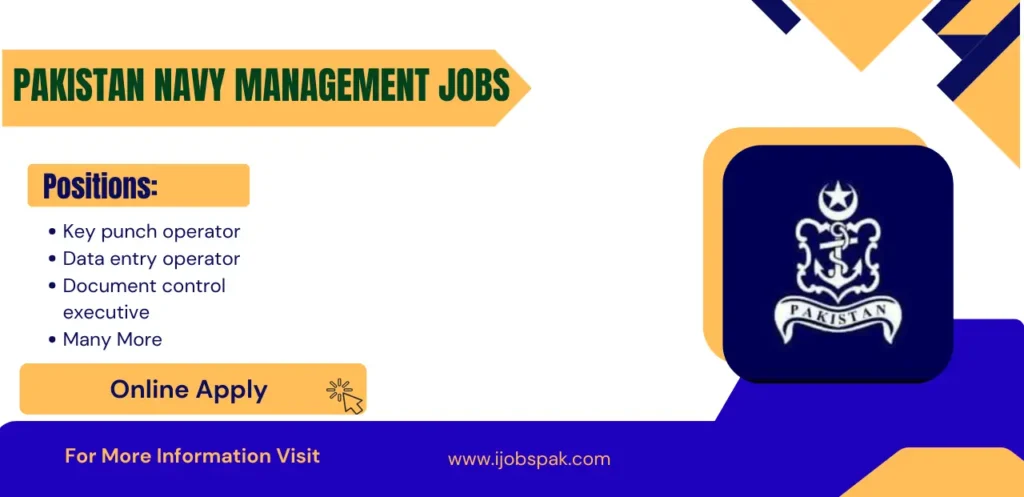 Latest Pakistan Navy Management Jobs Karachi 2024 Online Apply