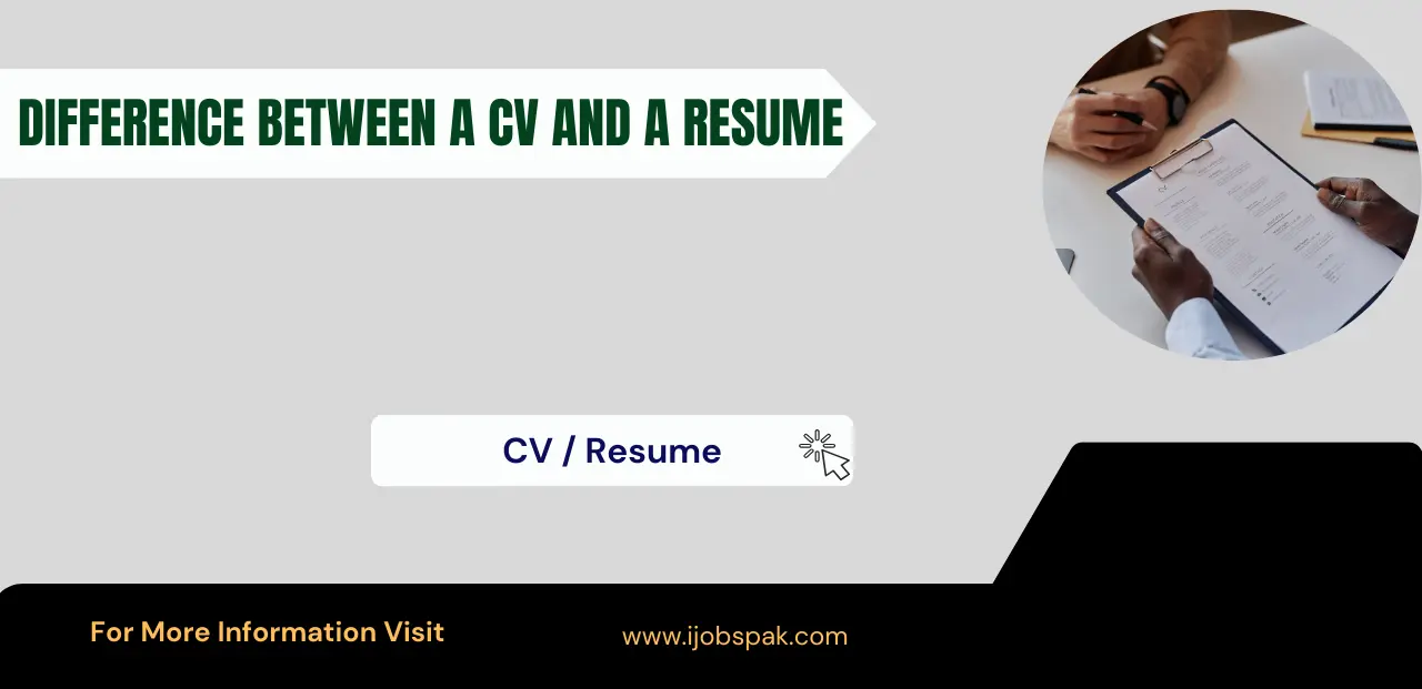 Difference between a CV and a resume