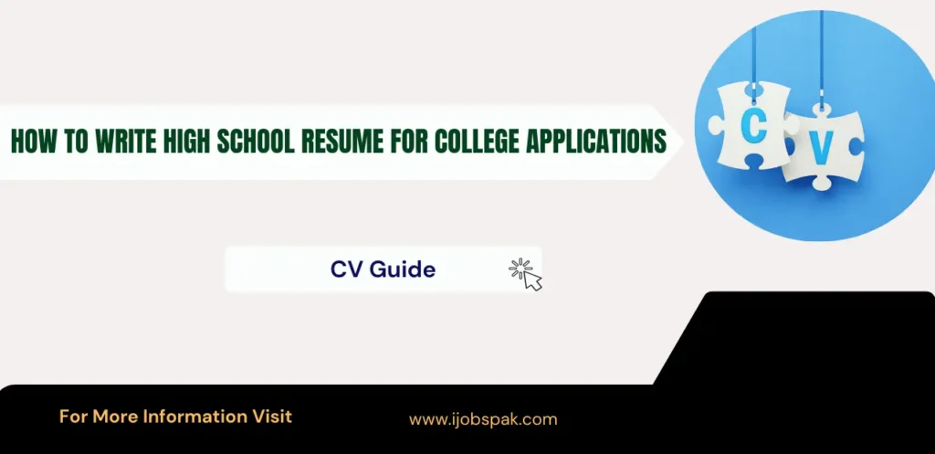 How To Write High School Resume For College Applications