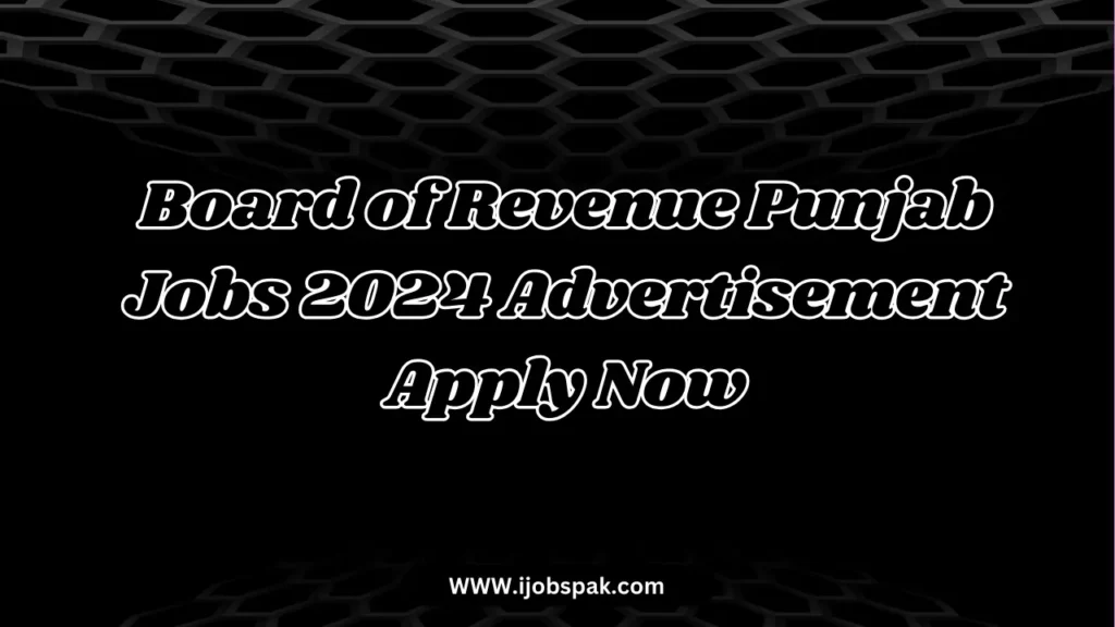 Board of Revenue Punjab Jobs 2024 Advertisement Apply Now